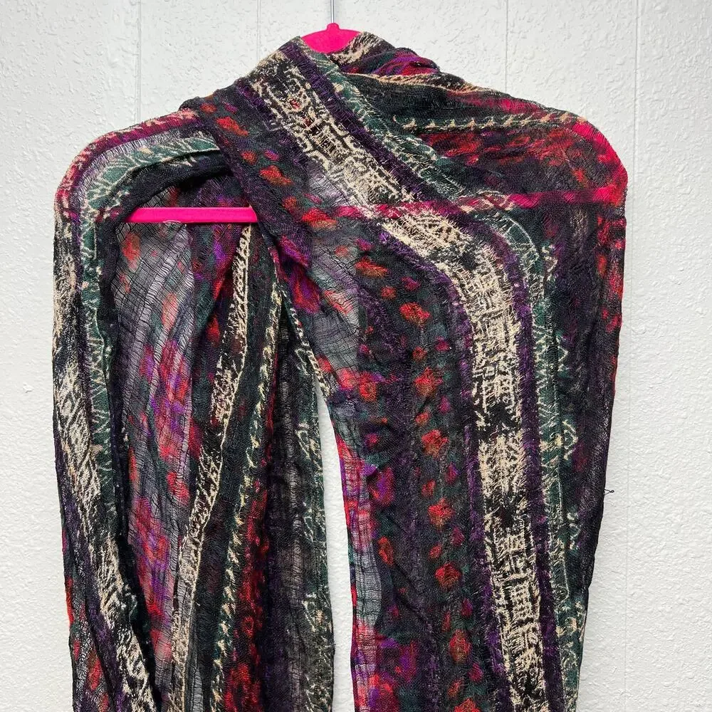 Ecote Womens Floral Scarf Gauzy Bohemian Spring Summer Casual Polished Elegant